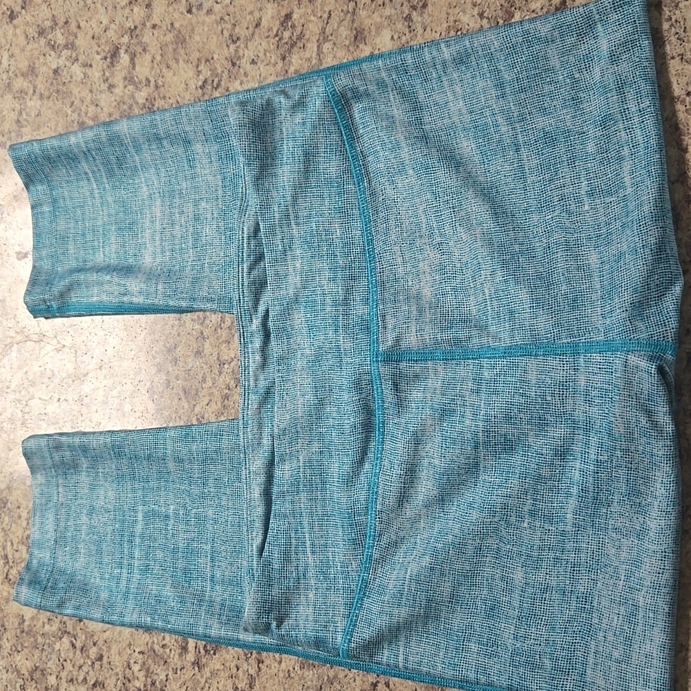 Under Armour Women Teal Blue Athletic Leggings Medium